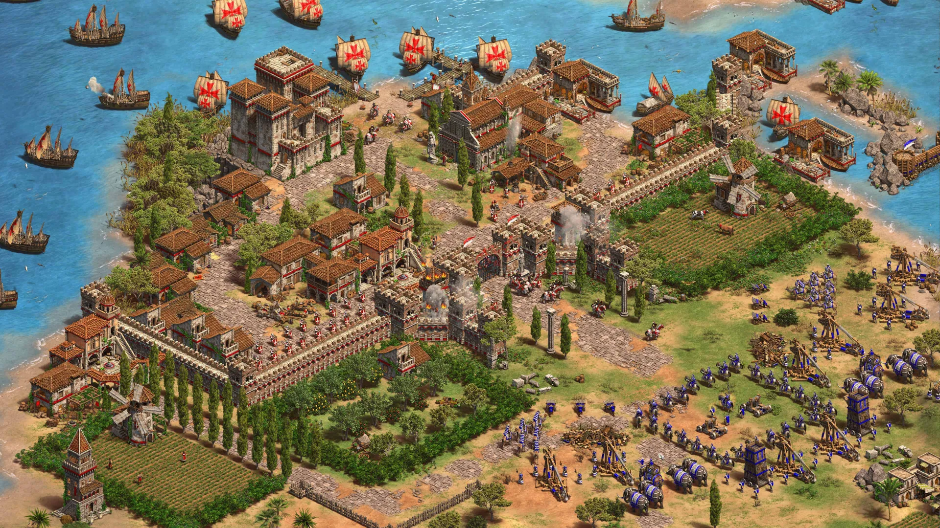 Captura Age Of Empires II – Asedio Costero A Ciudad Fortificada