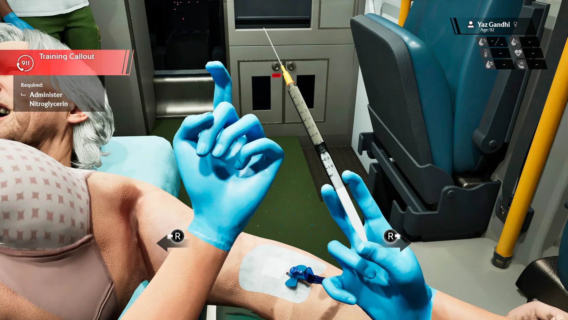 Captura Ambulance Life – Atencion Medica Dentro De Una Unidad Con Paciente Y Herramientas Quirurgicas