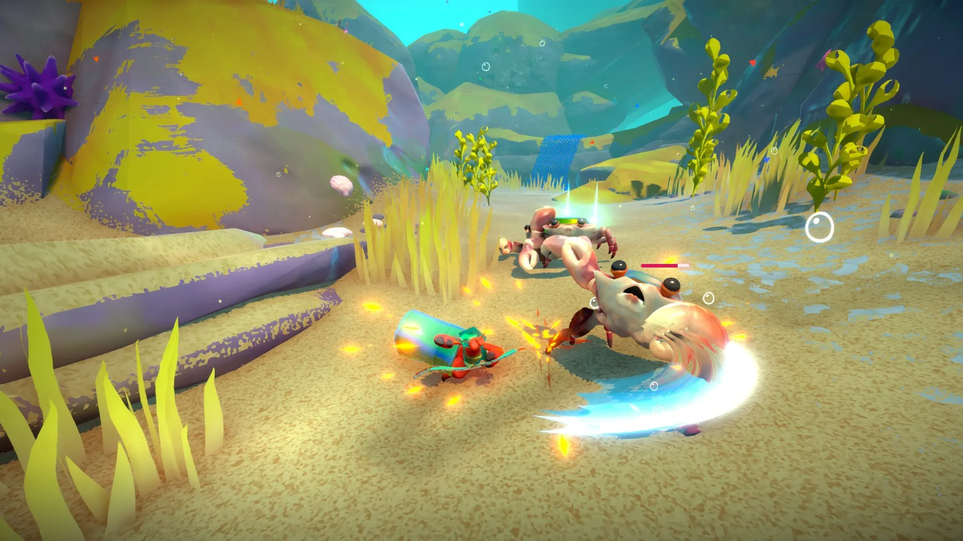 Captura Another Crabs Treasure – Combate Entre Criaturas Marinas En Un Arrecife Colorido