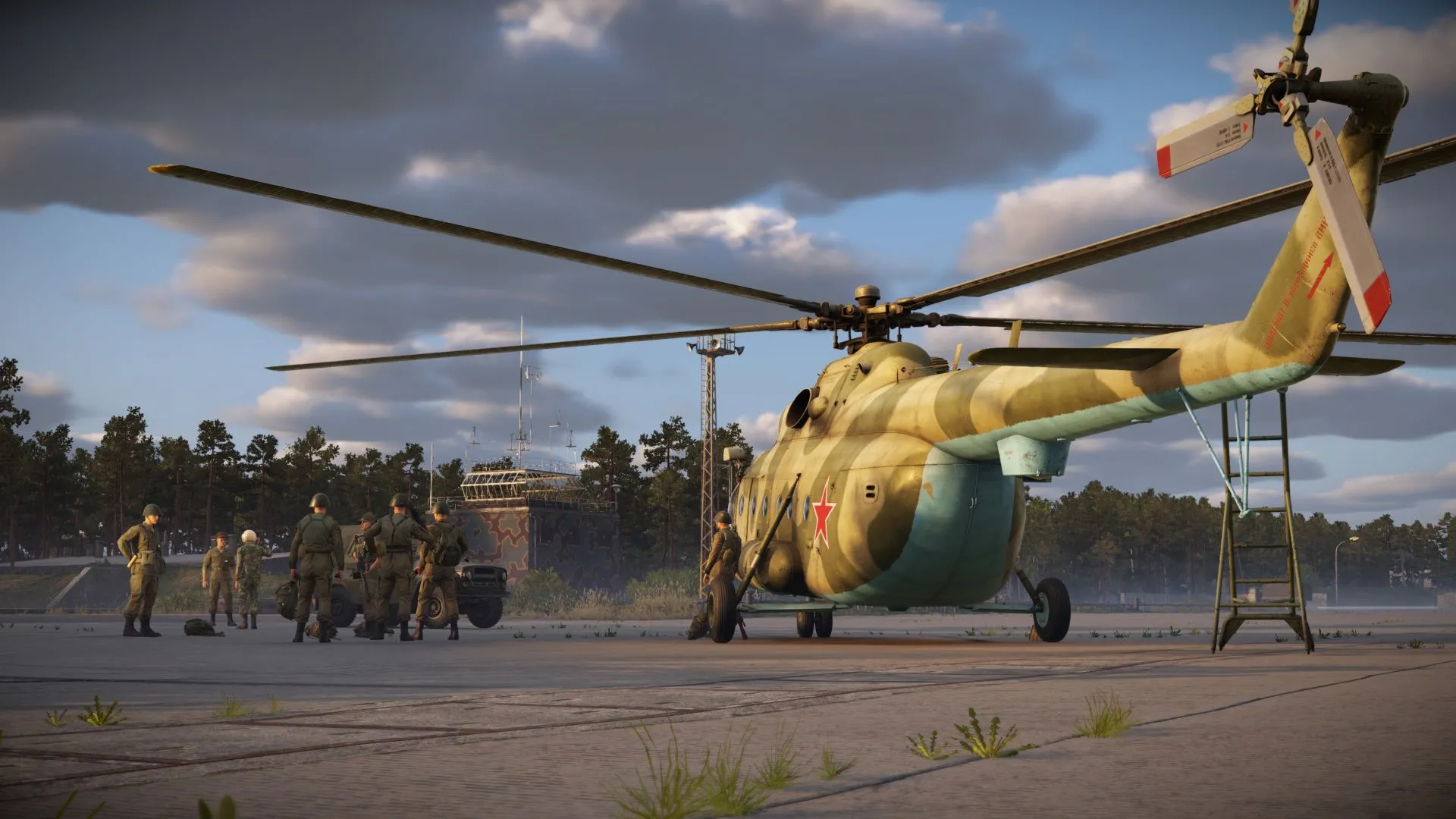 Captura Arma Reforger – Helicoptero Descendiendo Frente A Formacion De Soldados