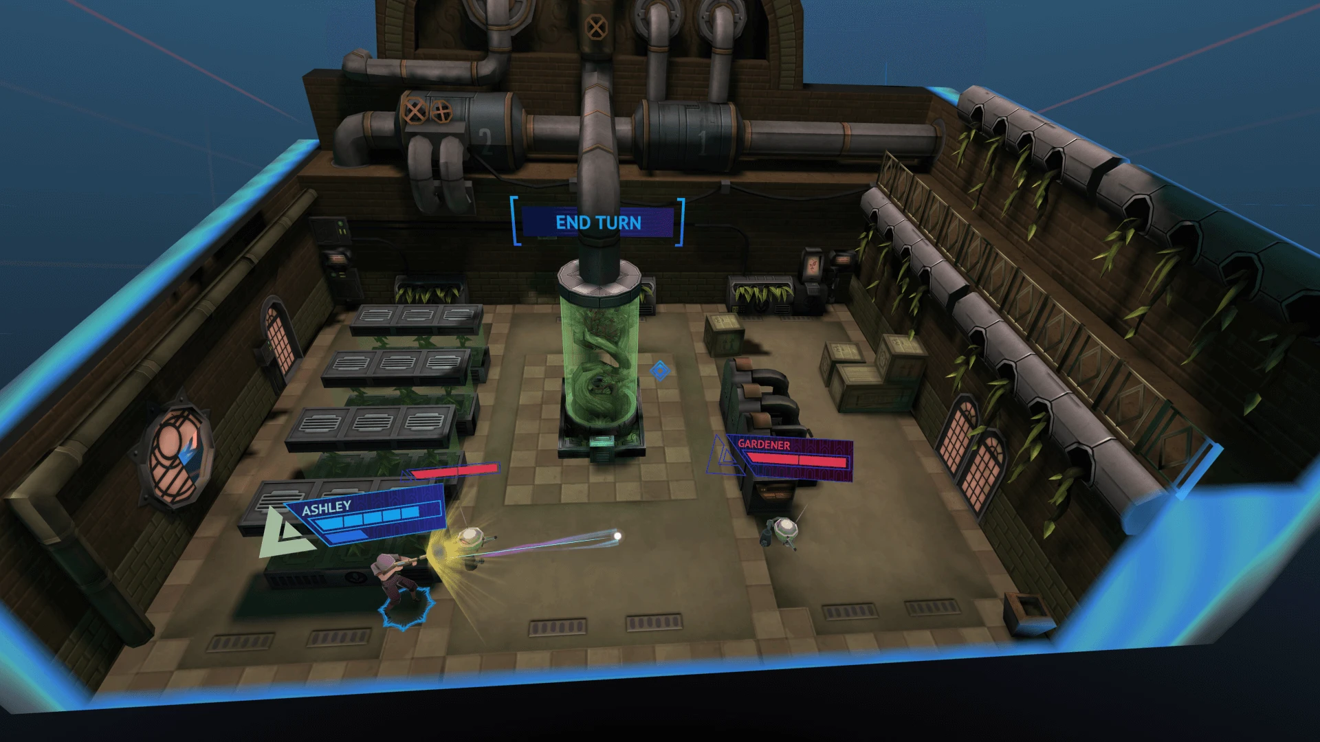 Captura Augmented Empire – Escenario Tactico Con Fichas De Personajes En Un Mapa Interior