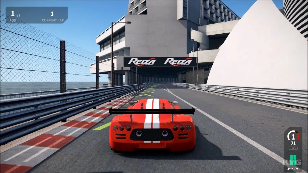 Captura Automobilista 2 Automovil Rojo Con Franjas Blancas