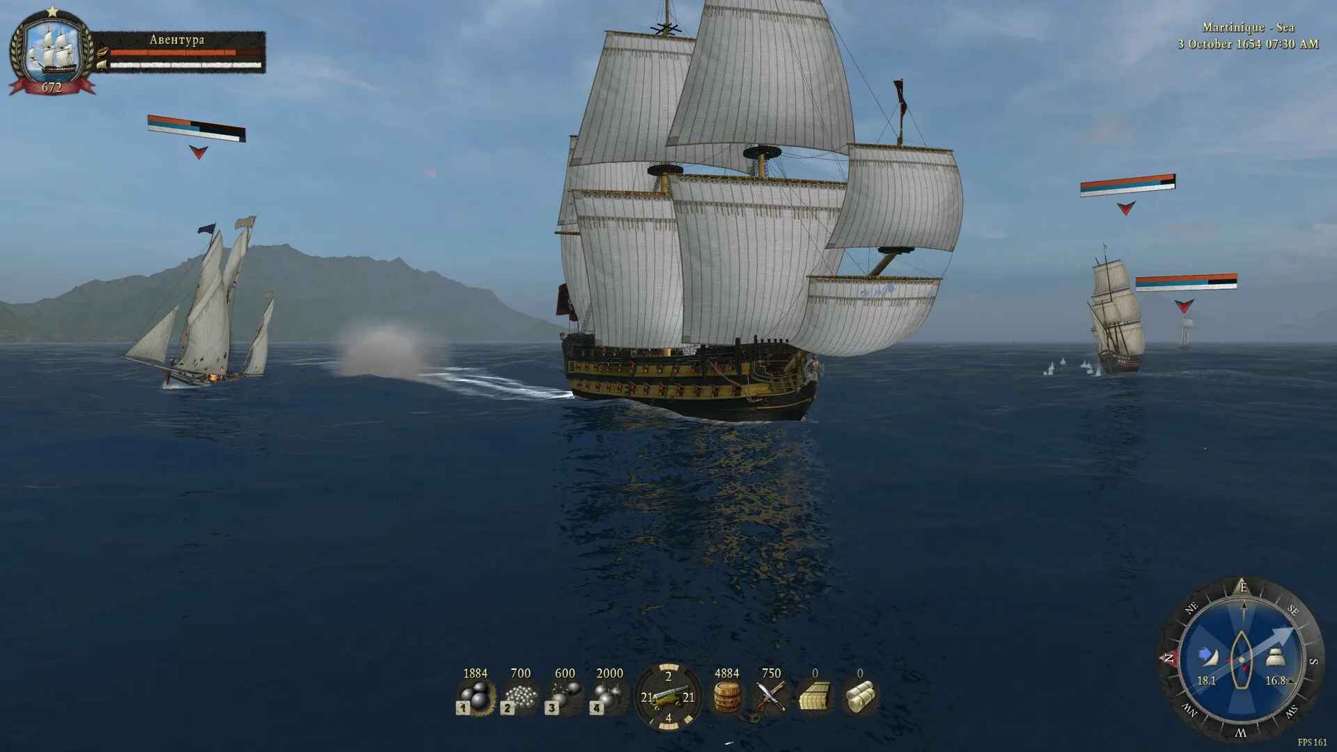 Captura Caribbean Legend Combate Naval Entre Varios Galeones En Mar Abierto