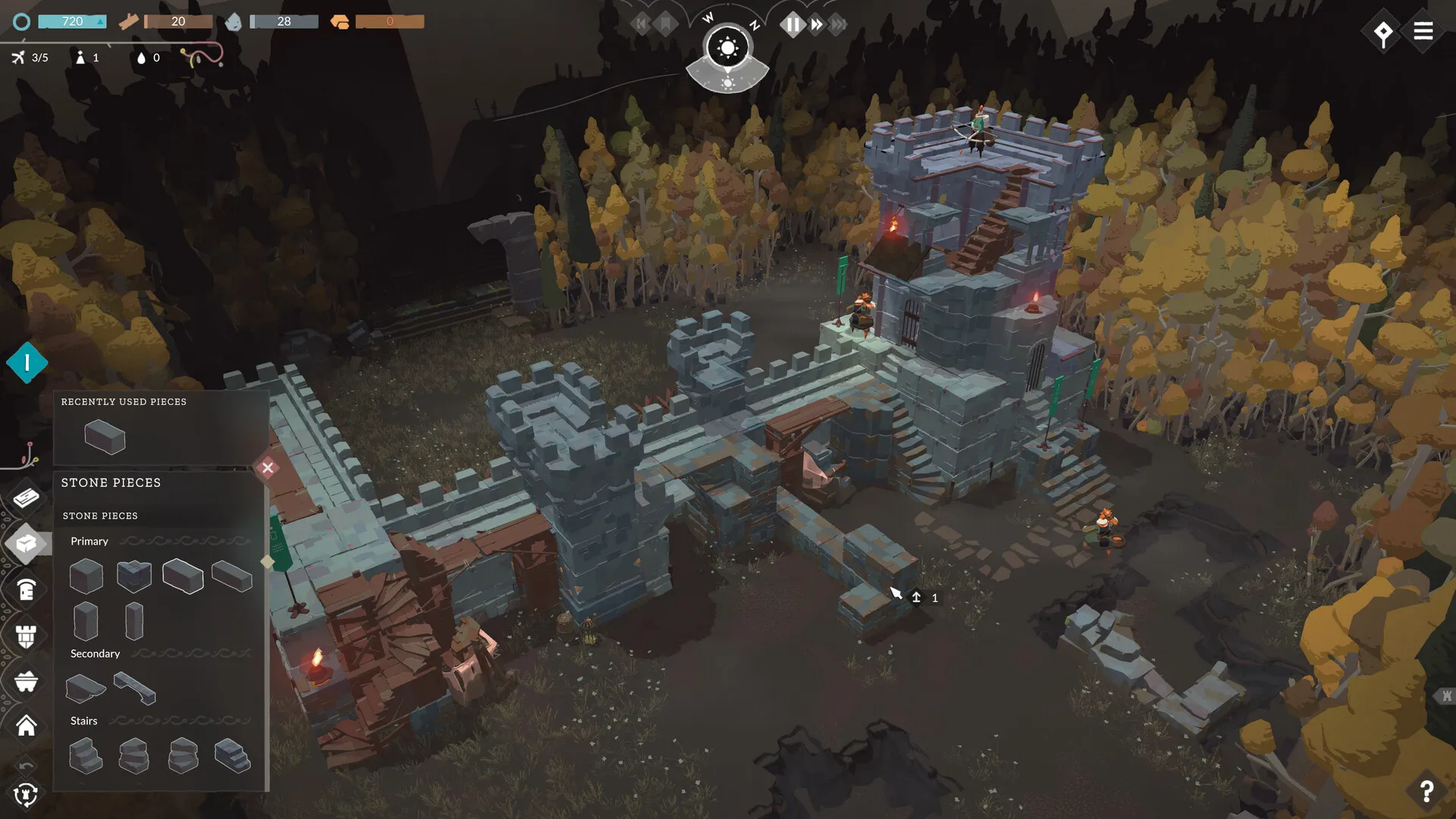 Captura Cataclismo Escenario Boscoso Con Murallas Y Aldeanos Defendiendo Su Base
