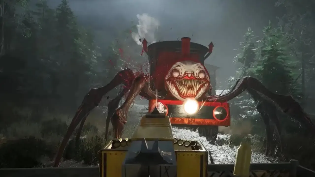 Captura Choo Choo Charles Tren Monstruoso Persigue A Jugador En Bosque Oscuro