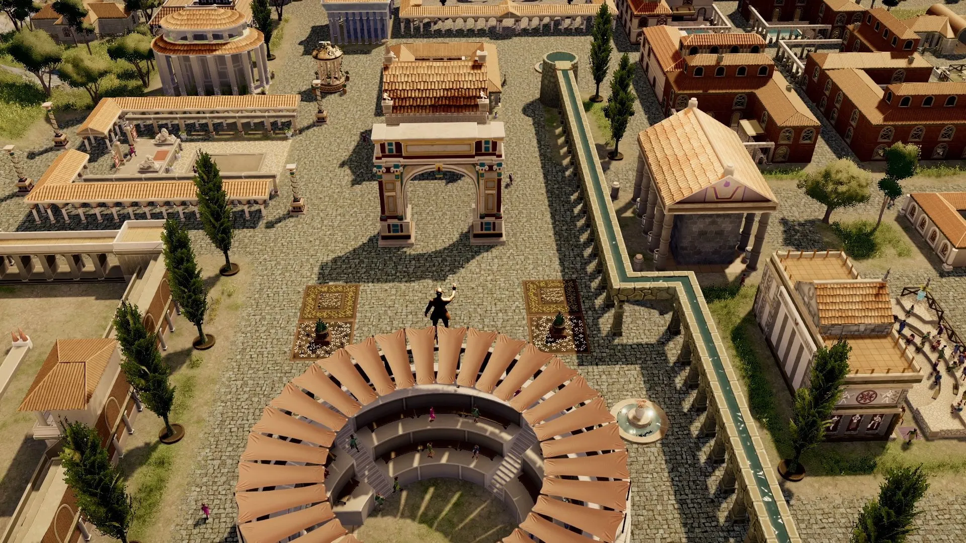 Captura Citadelum – Angulo Sobre El Coliseo Desde Una Avenida Central Rodeada De Edificios