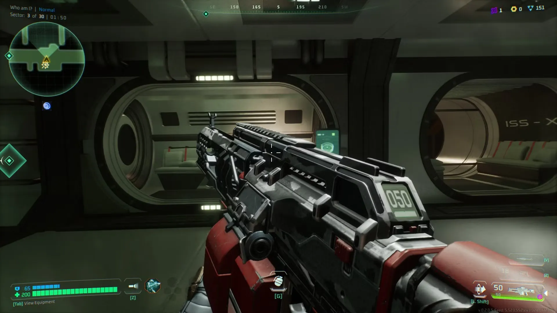 Captura Deadzone Rogue Jugador Sostiene Un Arma Futurista En Un Pasillo Cerrado Con Iluminacion Verde