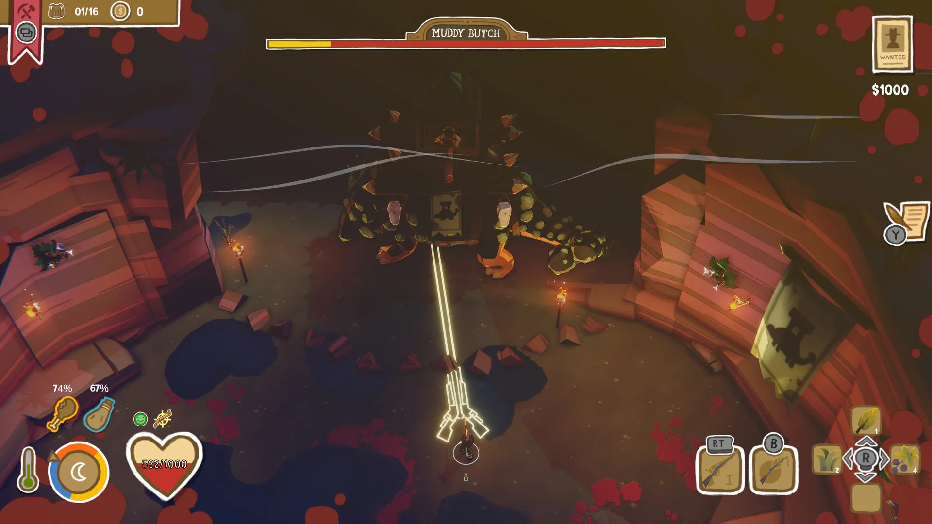 Captura Dino Path Trail – Enfrentamiento Contra Un Jefe Dinosaurio En Una Cueva Iluminada Por Antorchas