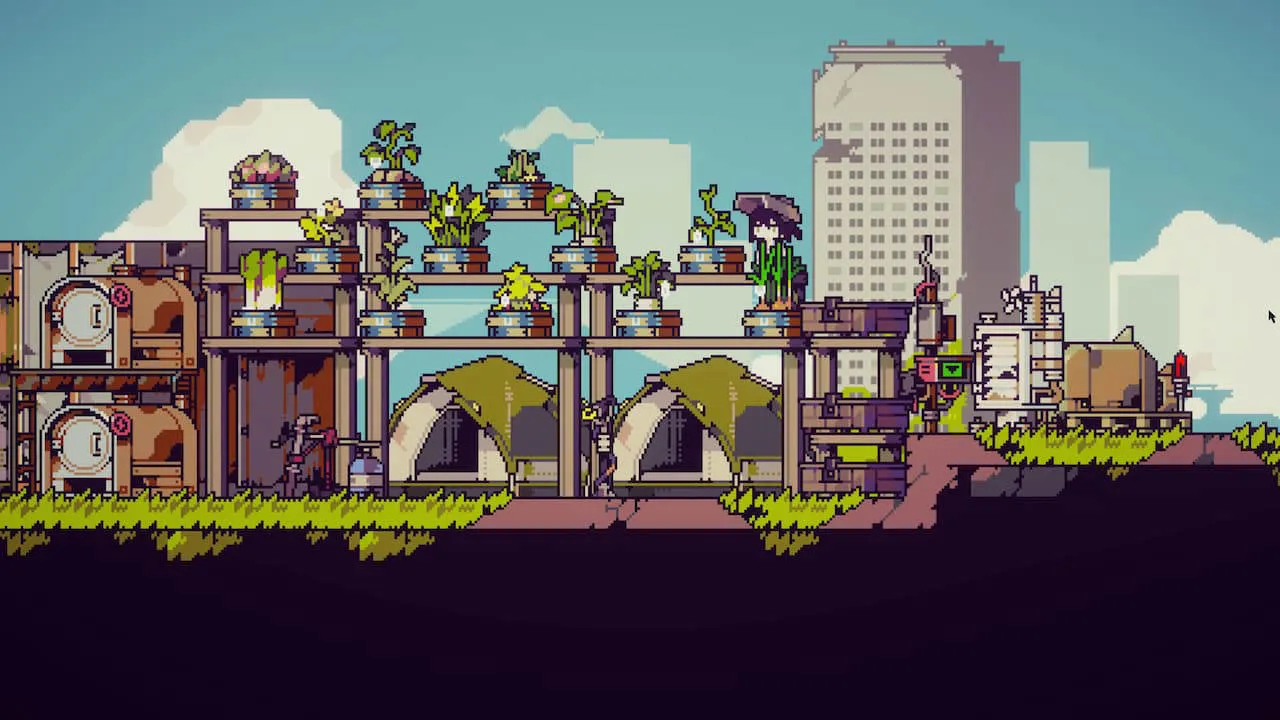 Captura Doloc Town Ciudad Con Edificios Pixel Art Y Personajes Caminando