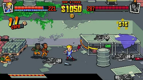 Captura Double Dragon Gaiden Rise Of The Dragons – Pelea Lateral Clasica Con Barra De Vida Y Fondos Urbanos