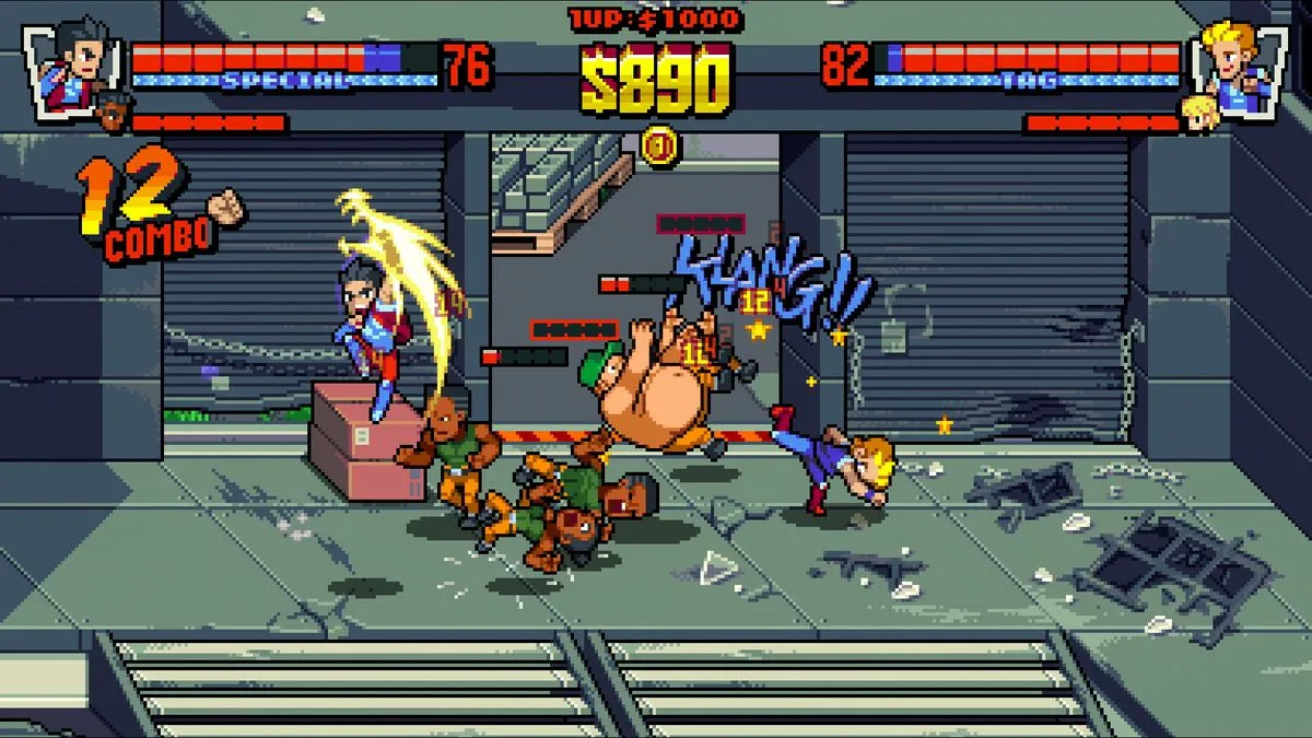 Captura Double Dragon Gaiden Rise Of The Dragons – Pelea Pixelada Con Personajes Clasicos En Entorno Urbano