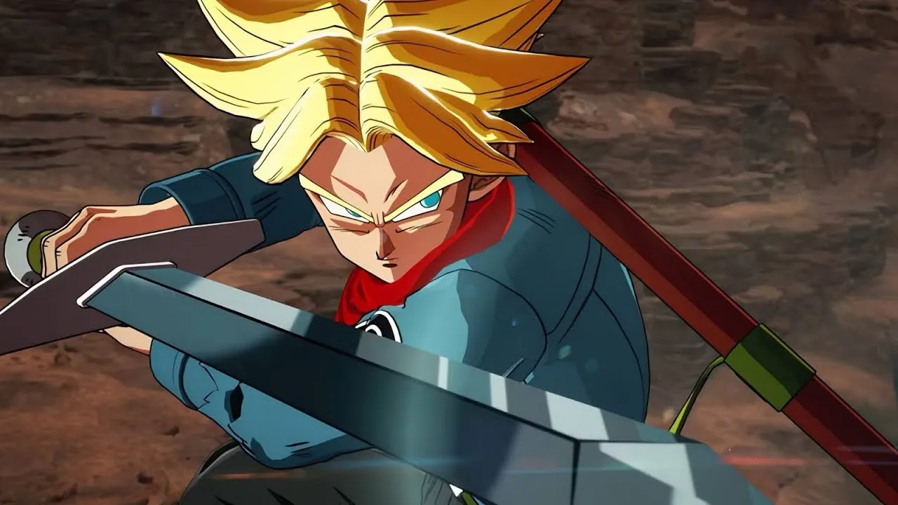 Captura Dragon Ball Sparking ZERO – Trunks Empuna Su Espada En Posicion Ofensiva Con Expresion Decidida