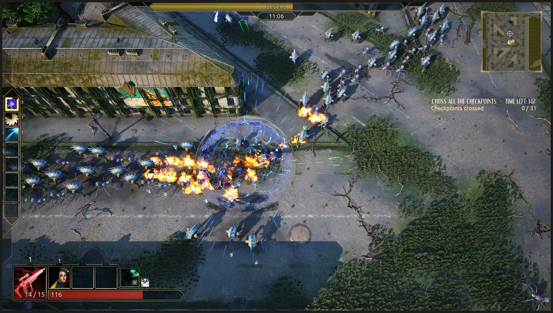 Captura Driveloop Vista Aerea Del Combate Vehicular Con Multiples Explosiones En El Terreno