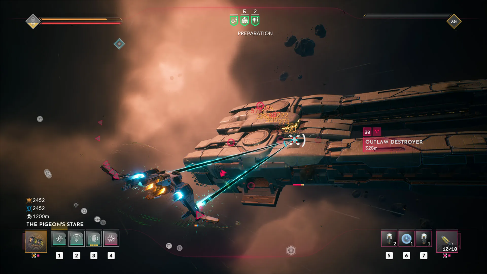 Captura Everspace 2 Nave Se Aproxima A Una Estructura En El Espacio Profundo Entre Niebla