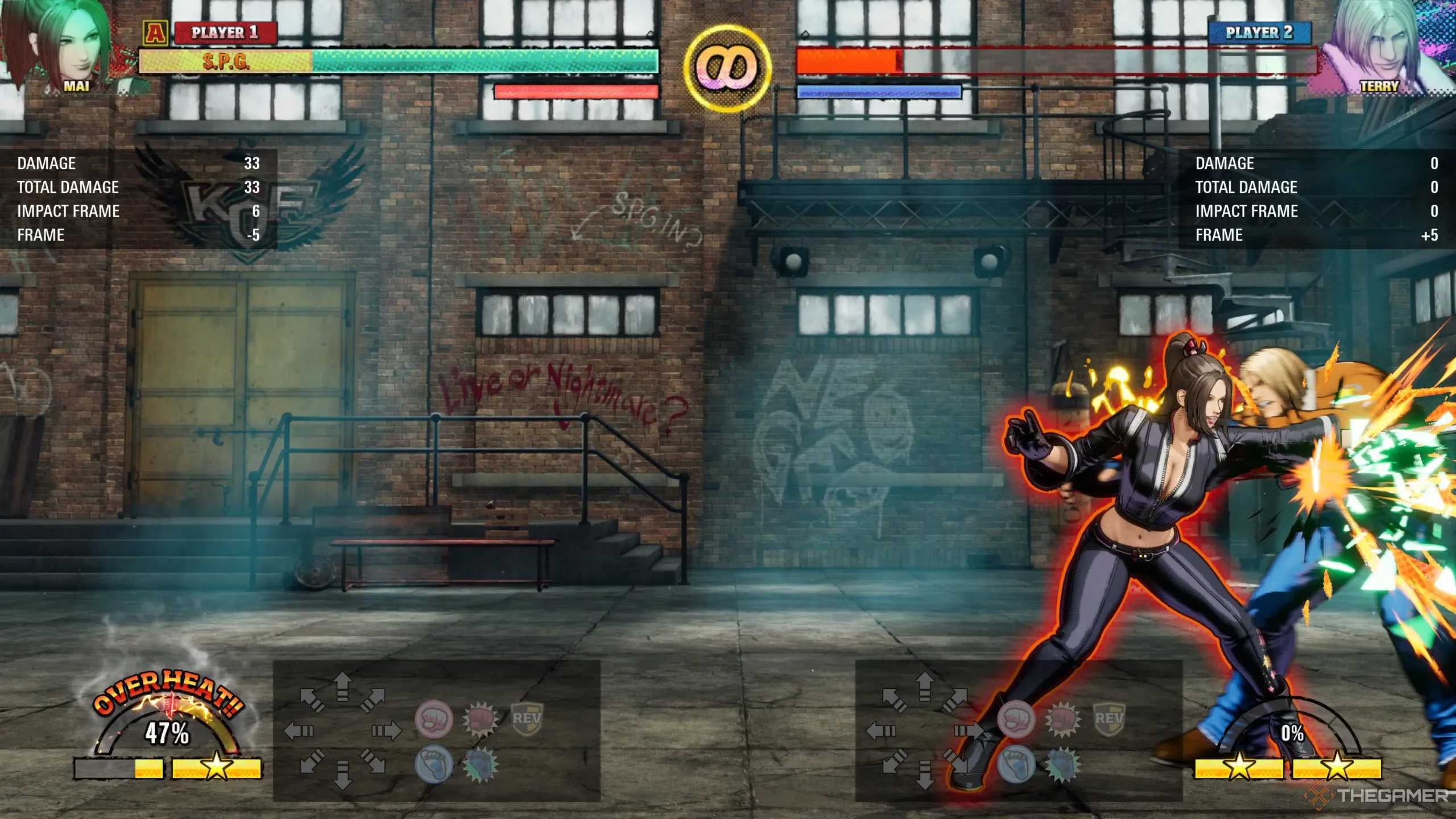 Captura FATAL FURY City Of The Wolves – Pelea Entre Dos Personajes En Una Arena Con Interfaz Visible Y Efectos De Golpe Scaled