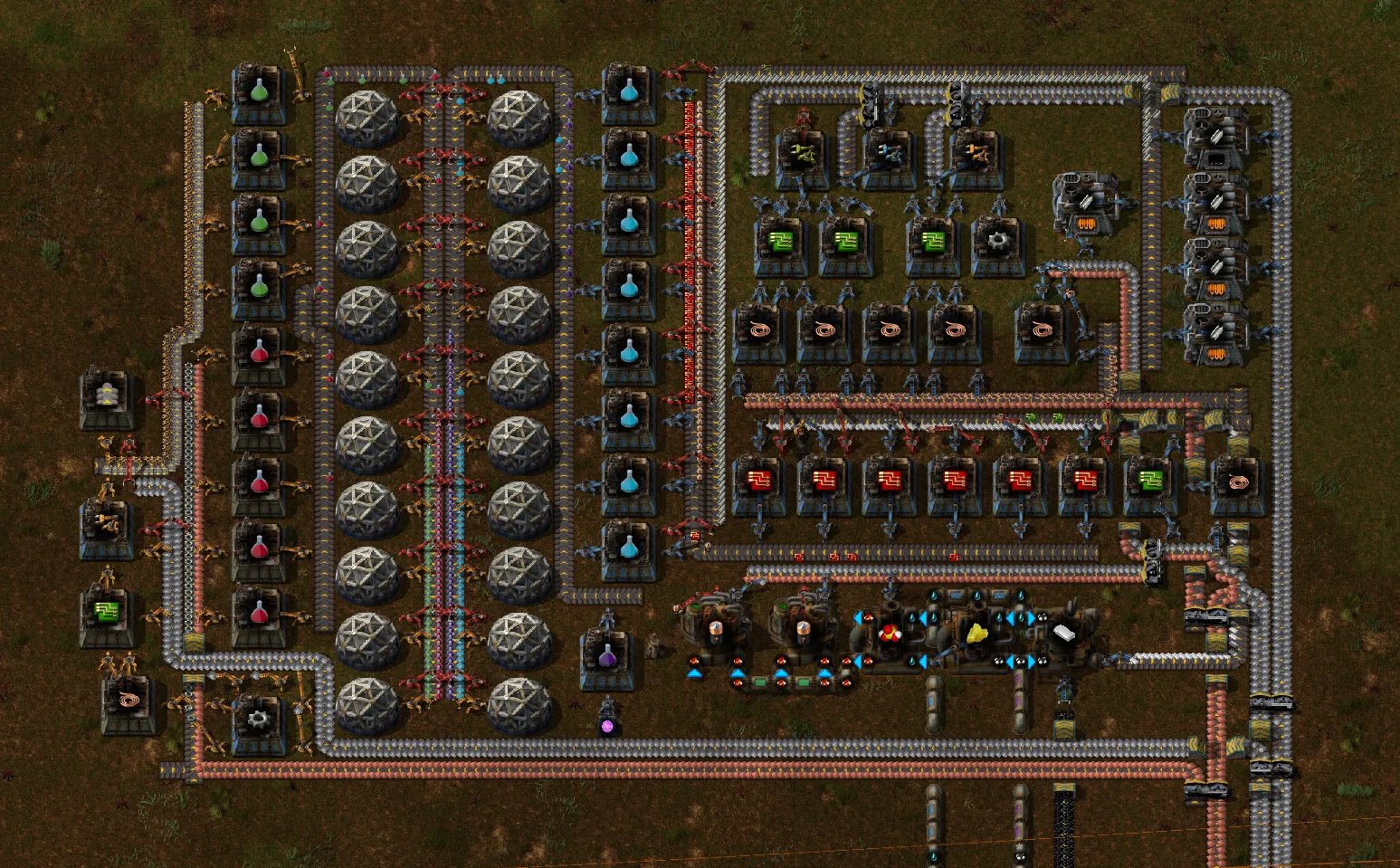 Captura Factorio – Configuracion De Fabrica Con Cintas Transportadoras Laboratorios Y Modulos De Produccion