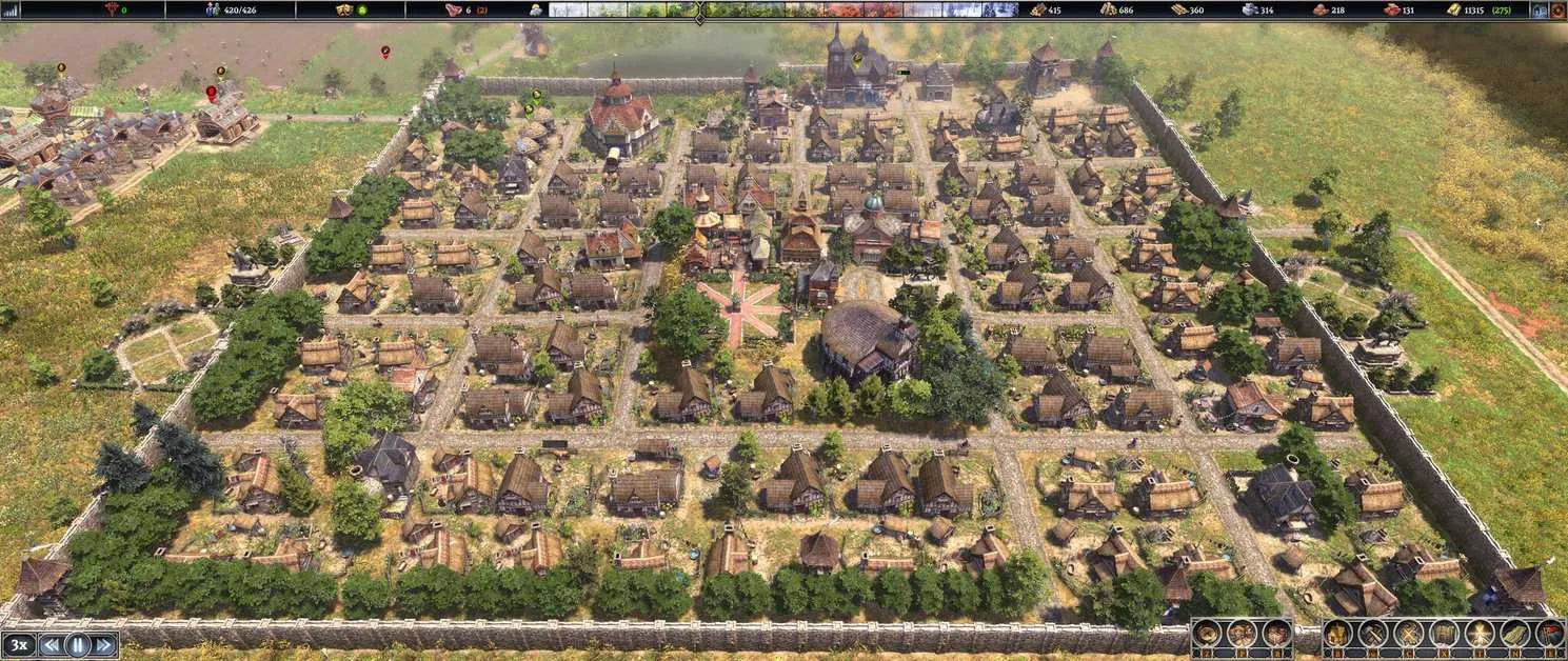 Captura Farthest Frontier Expansion De Terreno Con Estructuras Agricolas Y Residenciales
