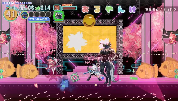 Captura Fubuki Zero In On Holoearth – Combate Lateral Con Enemigos Y Tematica Japonesa