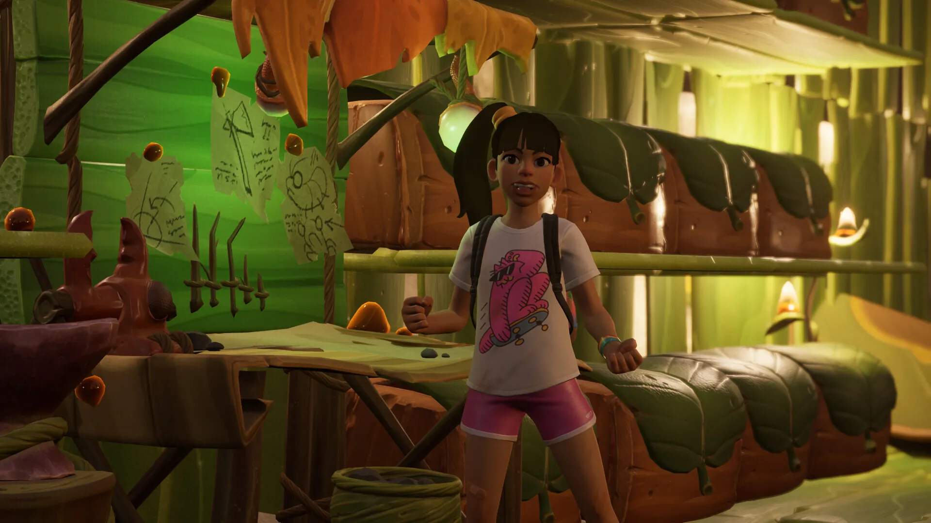 Captura Grounded Fully Yoked Edition – Interior Iluminado Con Nina Pequena Y Camas Alineadas