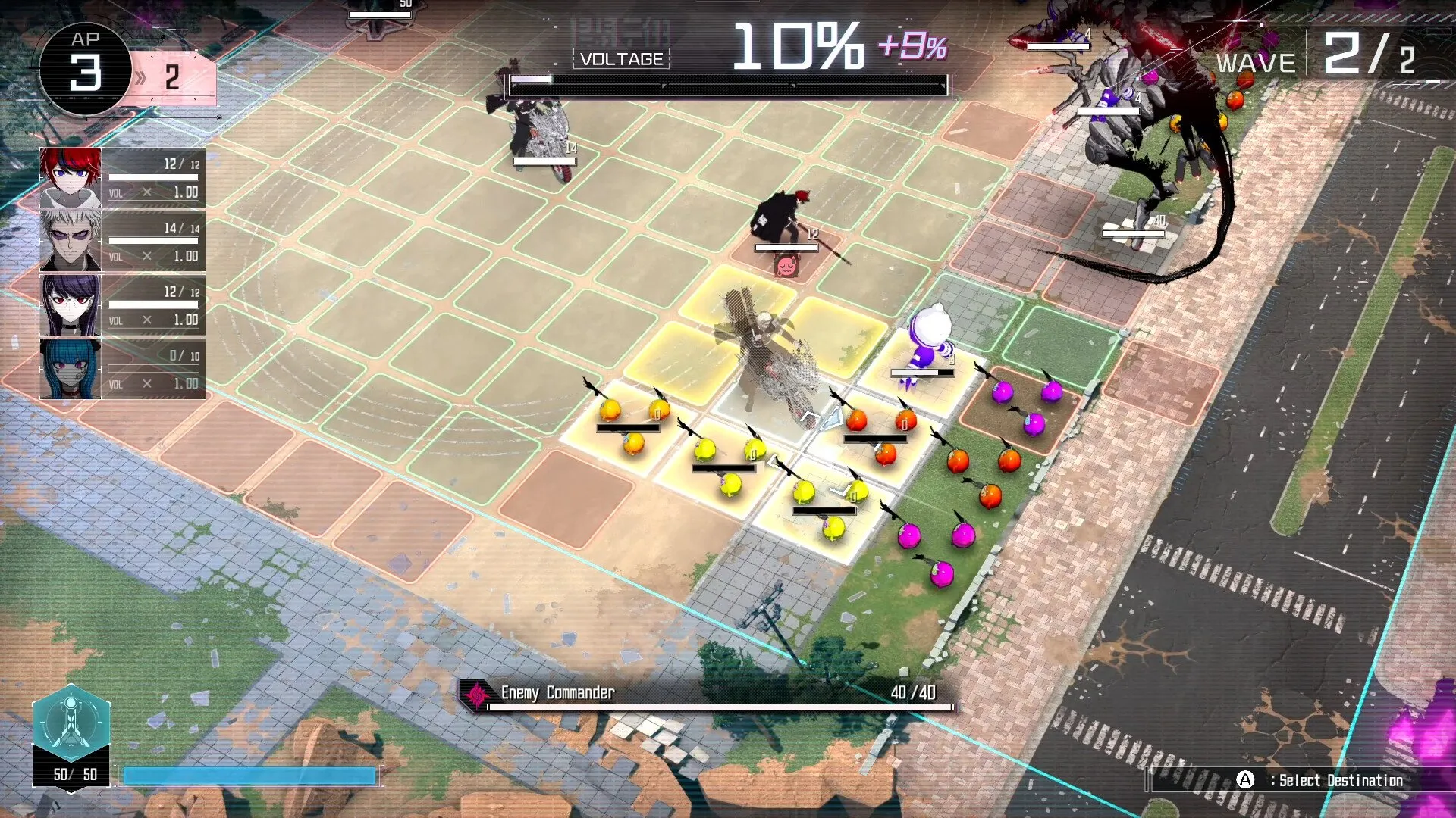 Captura HUNDRED LINE Last Defense Academy – Batalla Tactica Por Turnos En Cuadricula Urbana