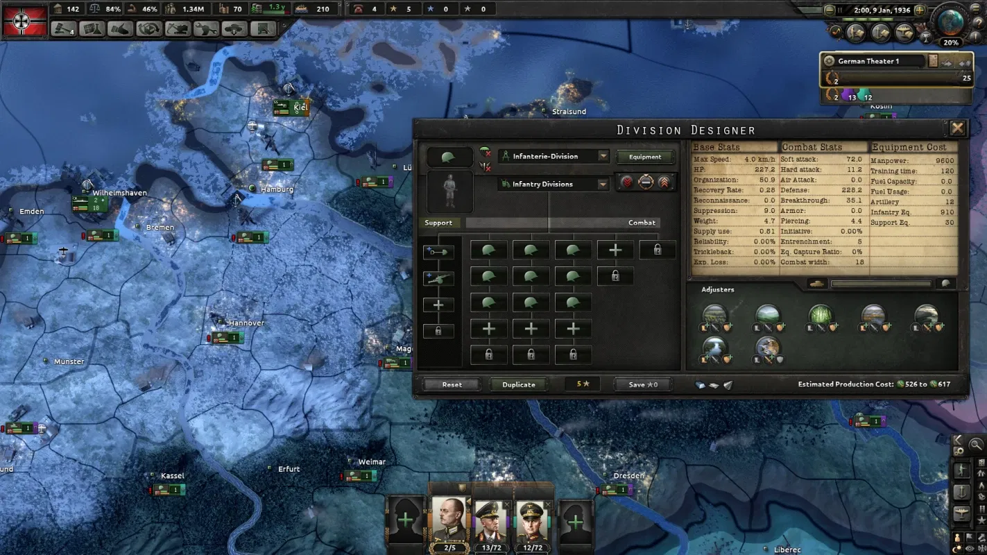 Captura Hearts Of Iron IV Mapa De Europa Occidental Con Francia Destacada Y Panel De Recursos Abierto