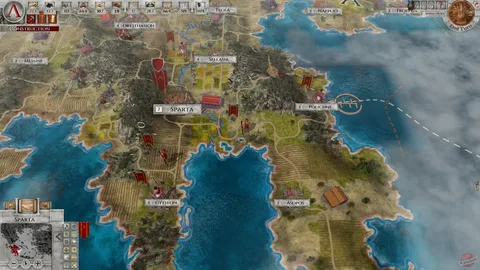 Captura Imperiums Greek Wars Zona De Campana Con Ciudades Aliadas Y Enemigas En Conflicto