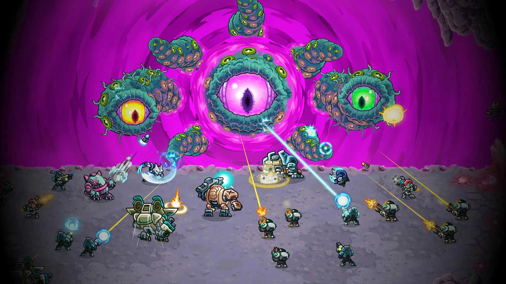Captura Iron Marines Invasion – Enfrentamiento Contra Criaturas Gigantes En Campo Purpura