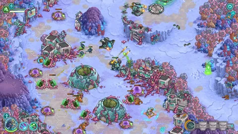Captura Iron Marines – Estrategia En Zona Nevada Con Estructuras Defensivas Alienigenas