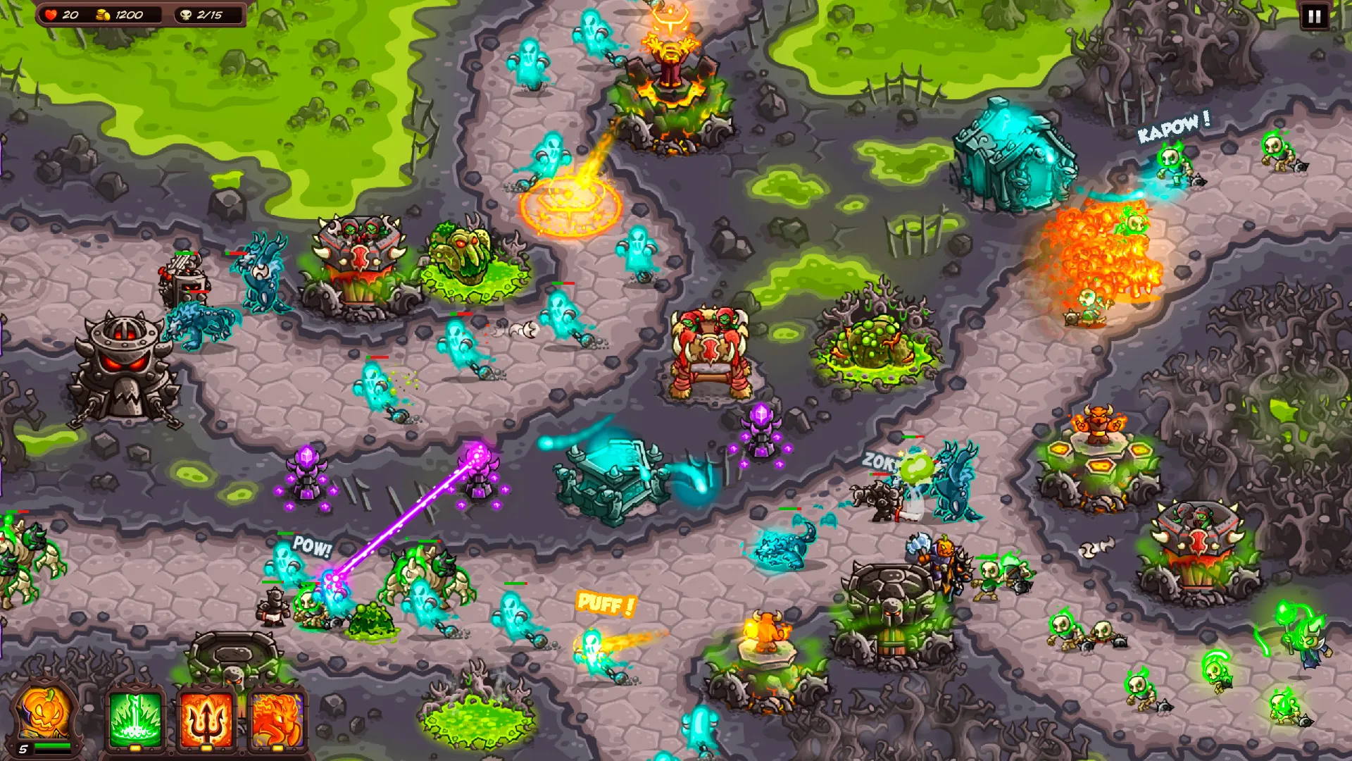 Captura Kingdom Rush Vengeance – Entrada A Una Fortaleza Protegida Por Enanos Mientras Oleadas De Enemigos Atacan Por El Sendero