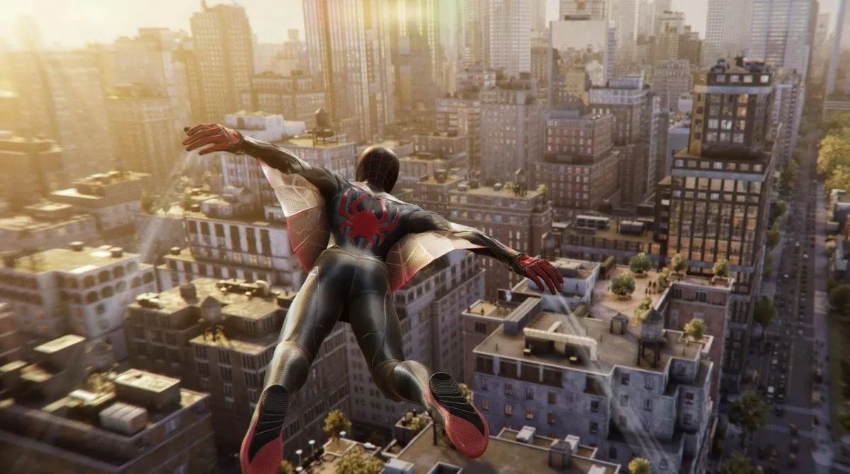 Captura Marvels Spider Man 2 Deluxe Edition Volando Por La Ciudad