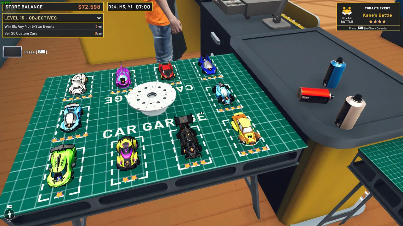 Captura Mini Racer Car Shop Simulator – Mesa Verde Con Autos De Juguete Y Herramientas