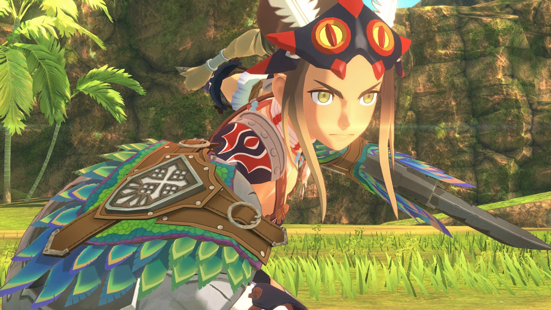 Captura Monster Hunter Stories – Primer Plano Del Protagonista Empunando Arma