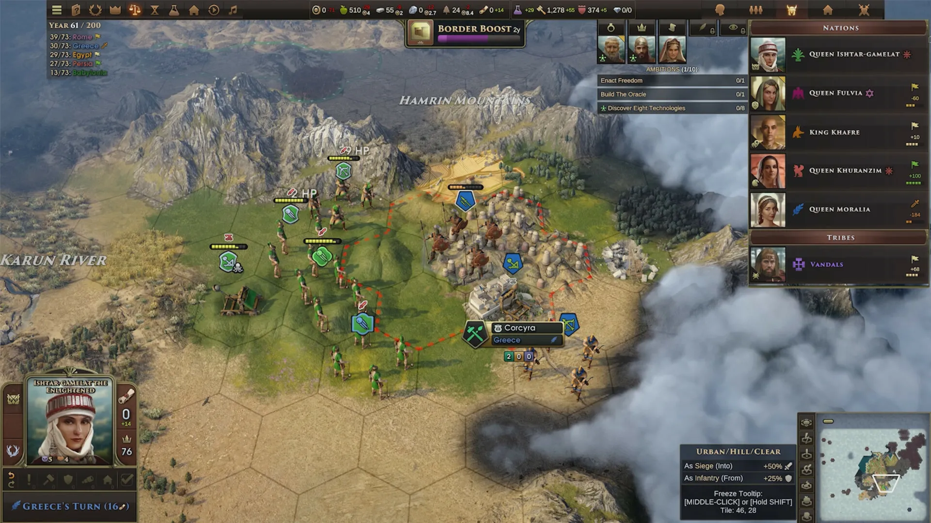 Captura Old World – Tropas Romanas Y Barbaras Enfrentandose Sobre Casillas De Combate
