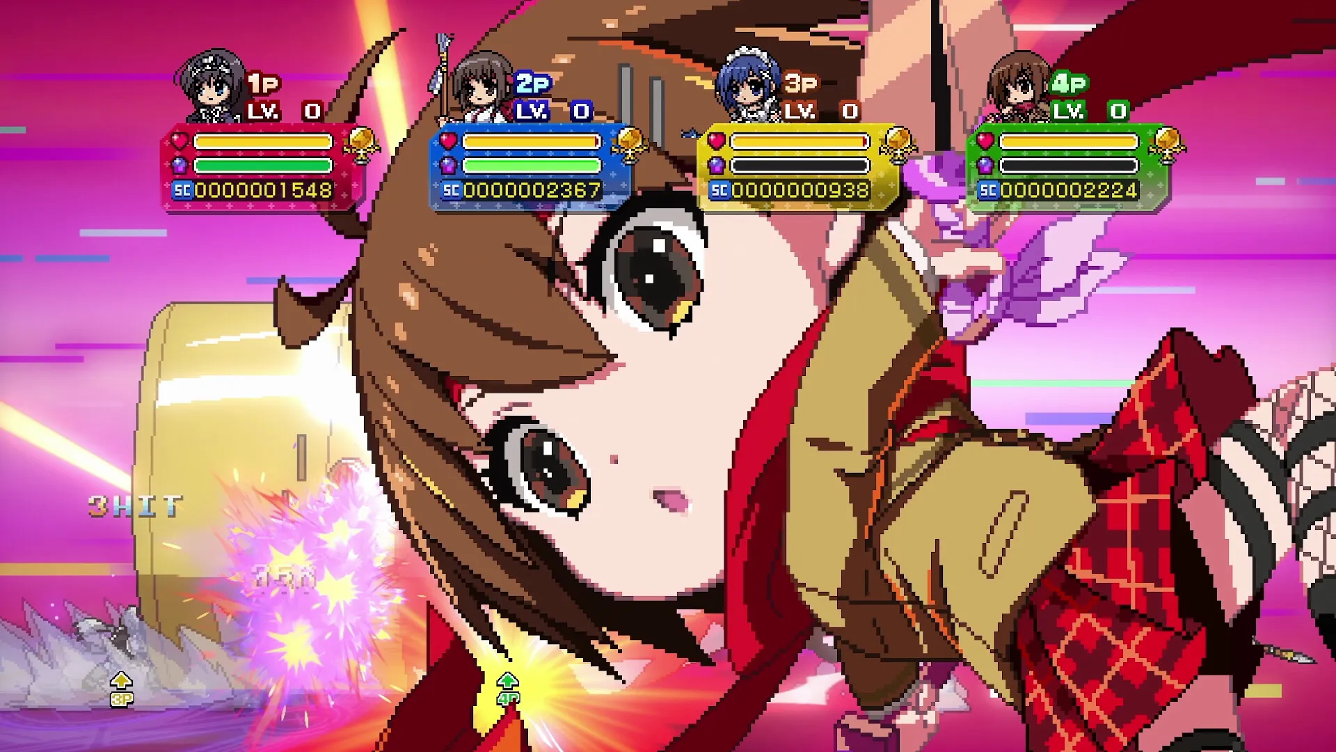 Captura Phantom Breaker Battle Grounds Overdrive Primer Plano De Personaje En Combate Con Fondo Rosado 1