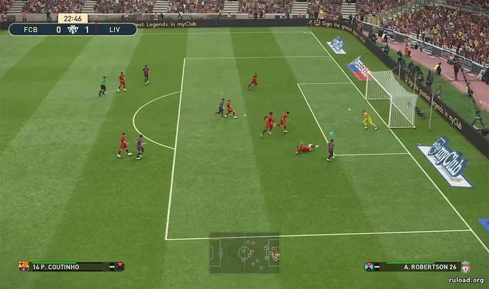 Captura Pro Evolution Soccer 2019 – Jugada Ofensiva Con Balon En El Area Chica Y Jugadores Defendiendo
