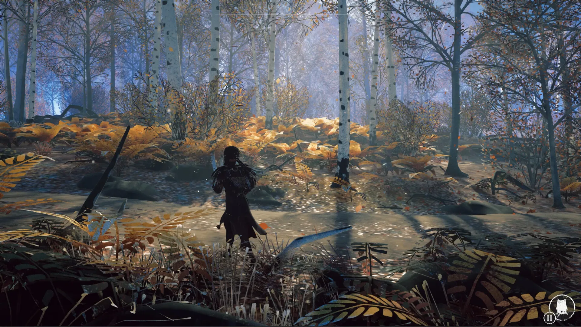 Captura REKA Mujer De Espaldas Caminando Por Bosque Iluminado Por La Luna