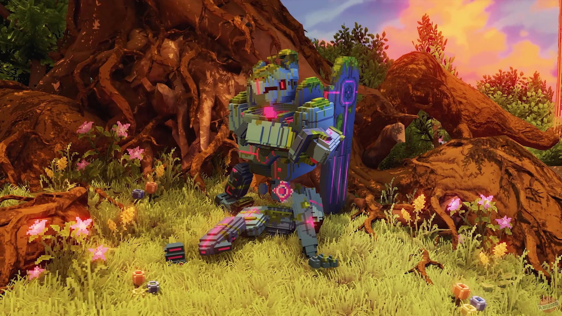Captura Ravenlok – Jefe Con Corona Recostado Sobre Un Arbol Gigante Rodeado De Flores 1