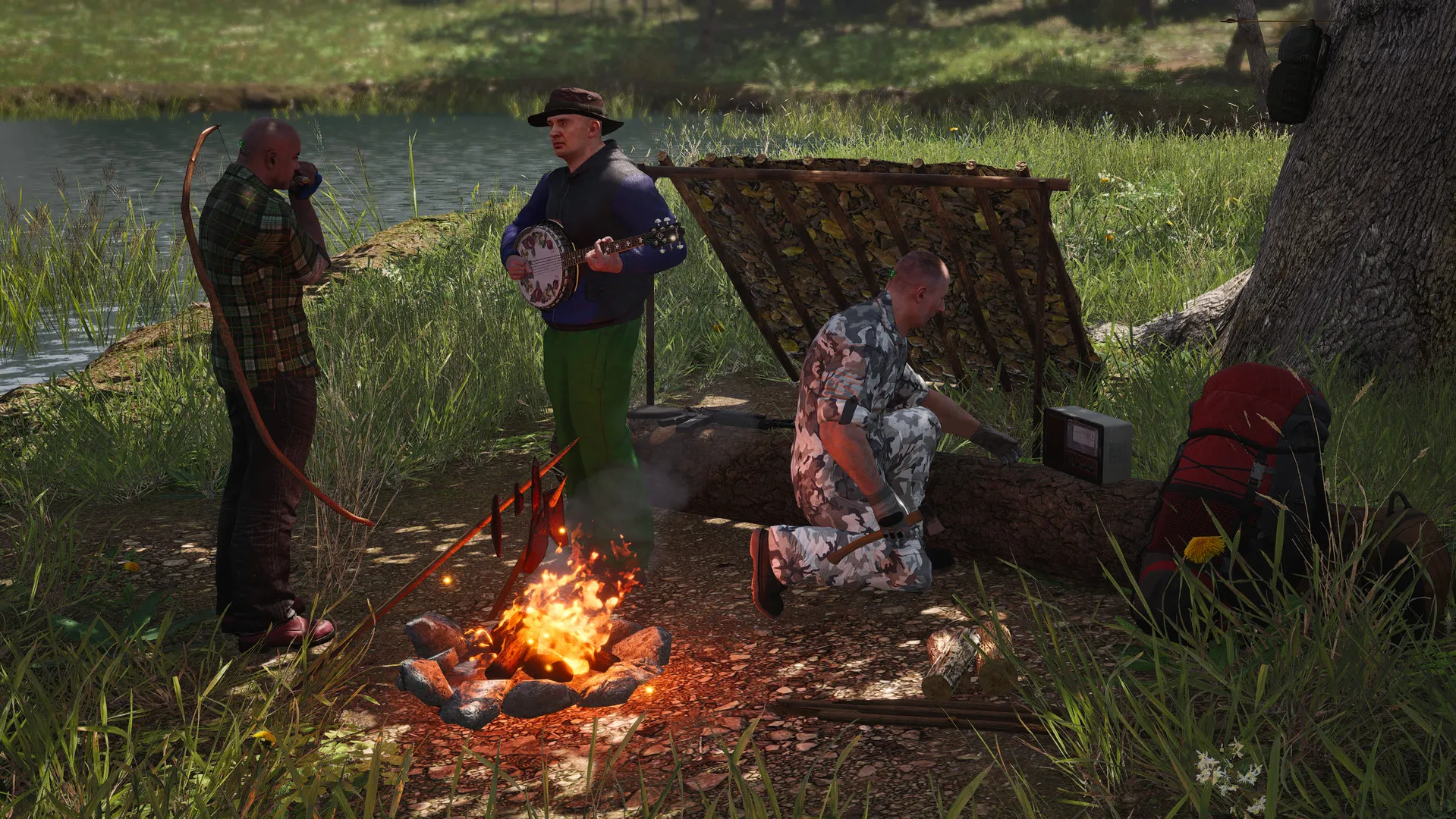 Captura SCUM Open World Survival Acampando En El Bosque