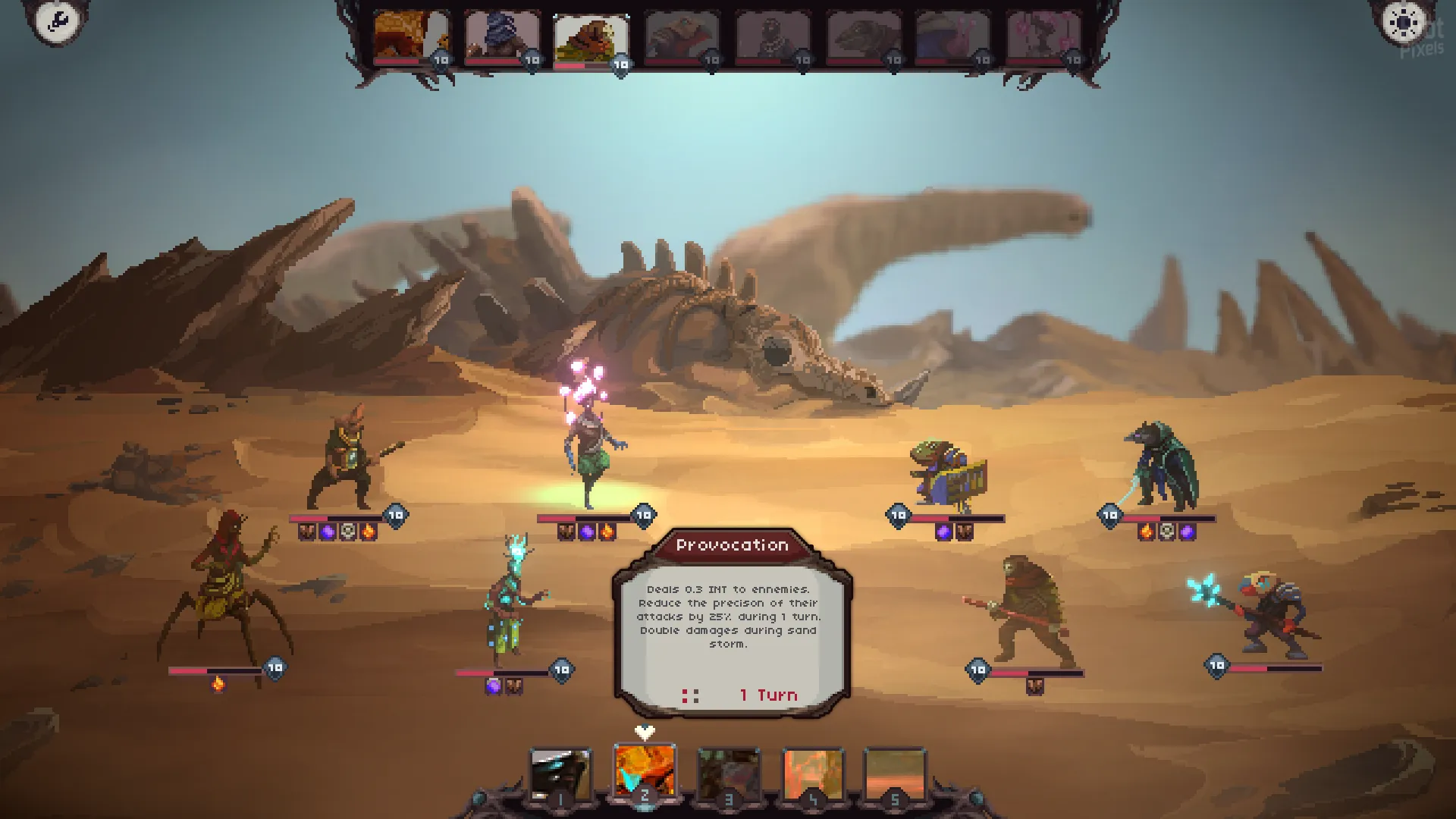 Captura Sandwalkers – Batalla Con Interfaz De Comandos Sobre Fondo Desertico