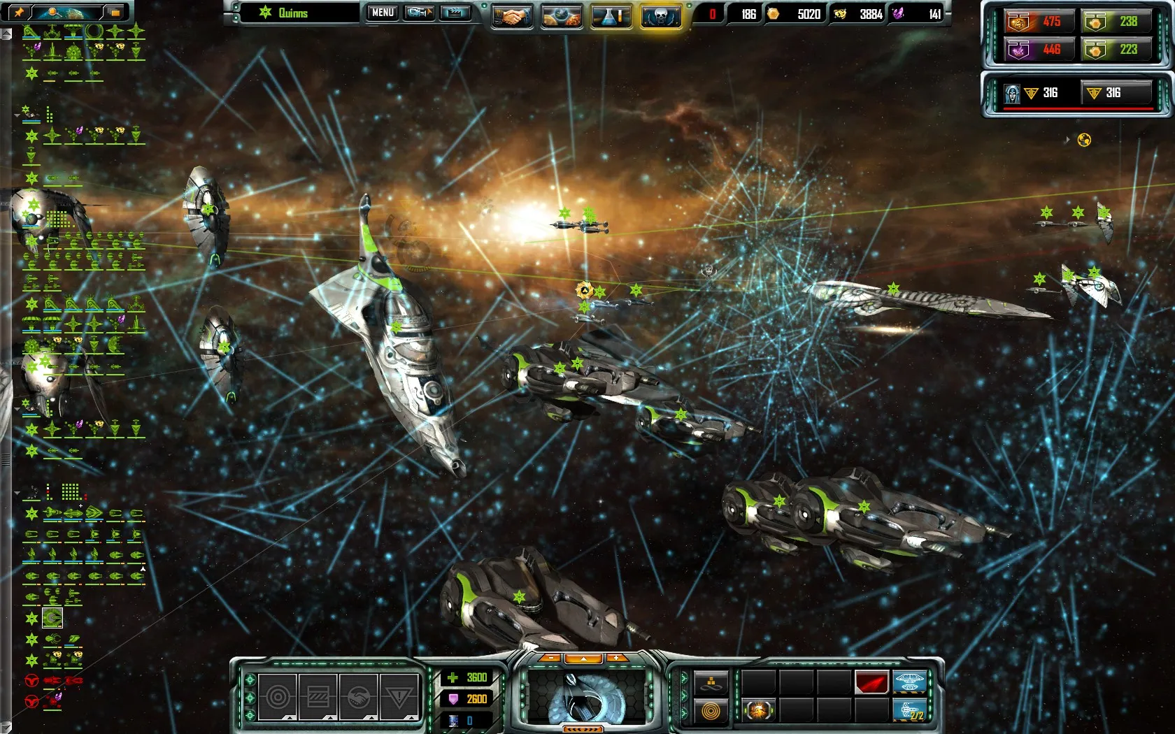 Captura Sins Of A Solar Empire II – Batalla Espacial Masiva Con Disparos Laser Y Caos En Pantalla