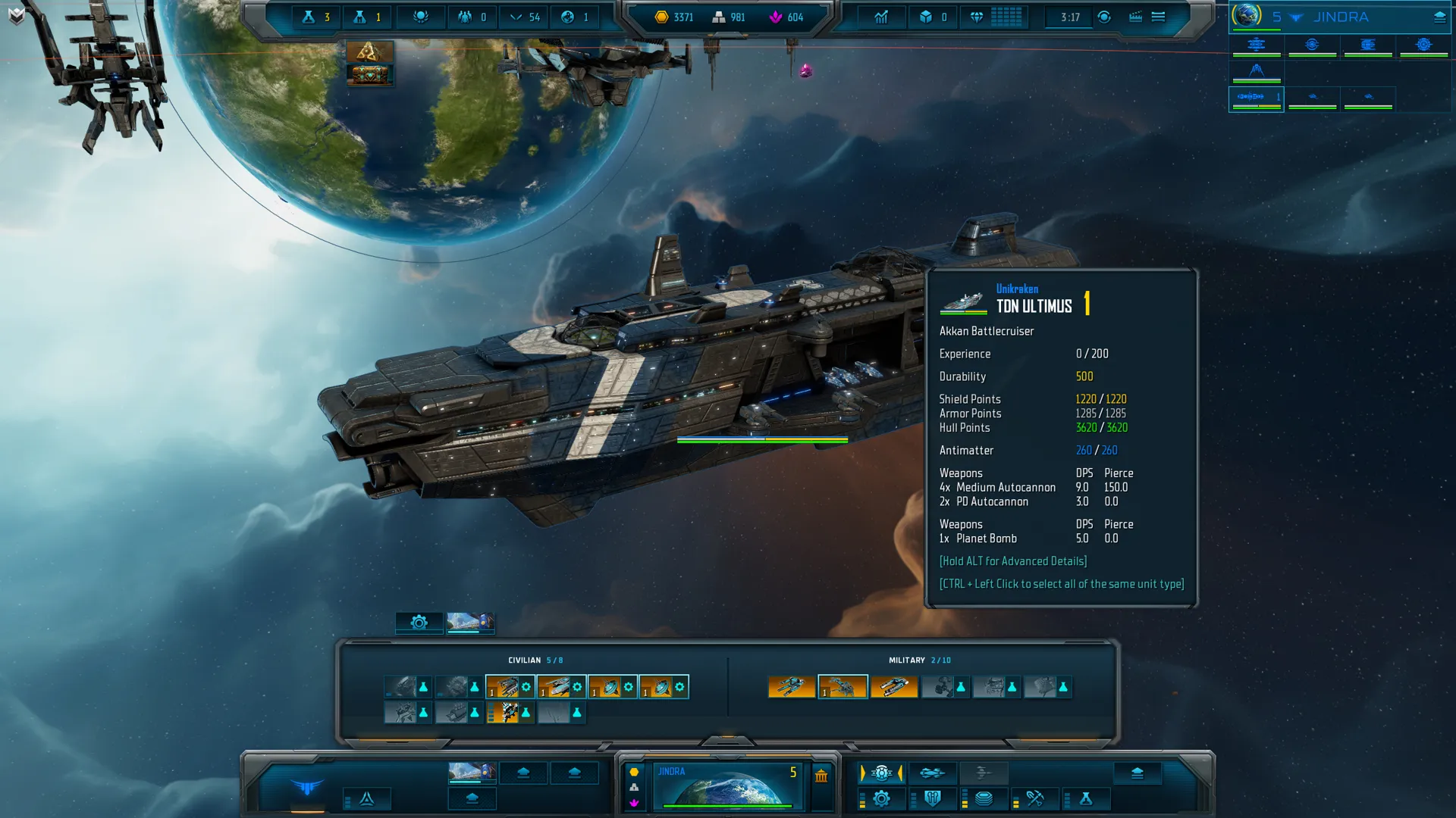Captura Sins Of A Solar Empire II – Nave Espacial Con Interfaz De Comandos Y Mapa Estelar