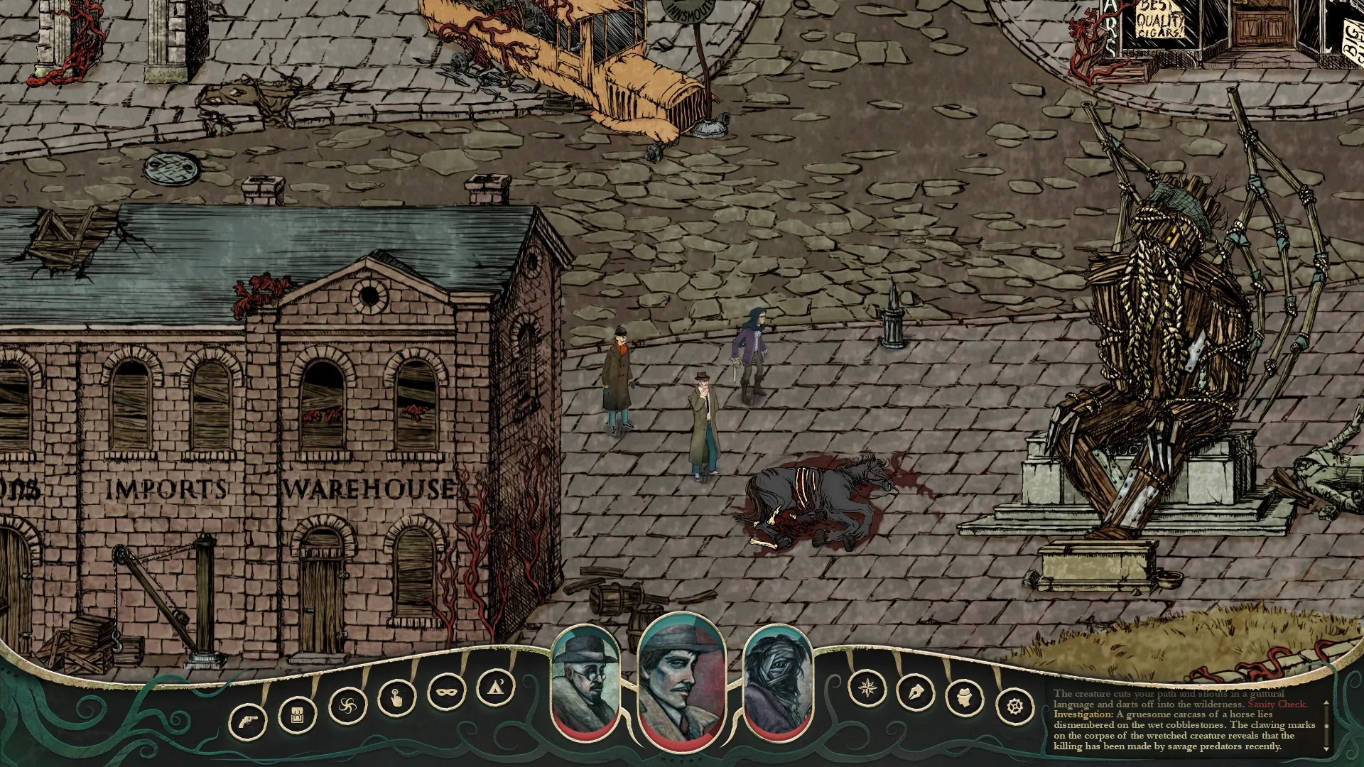 Captura Stygian Reign Of The Old Ones – Exploracion Isometrica Con Personajes Y Entorno Urbano