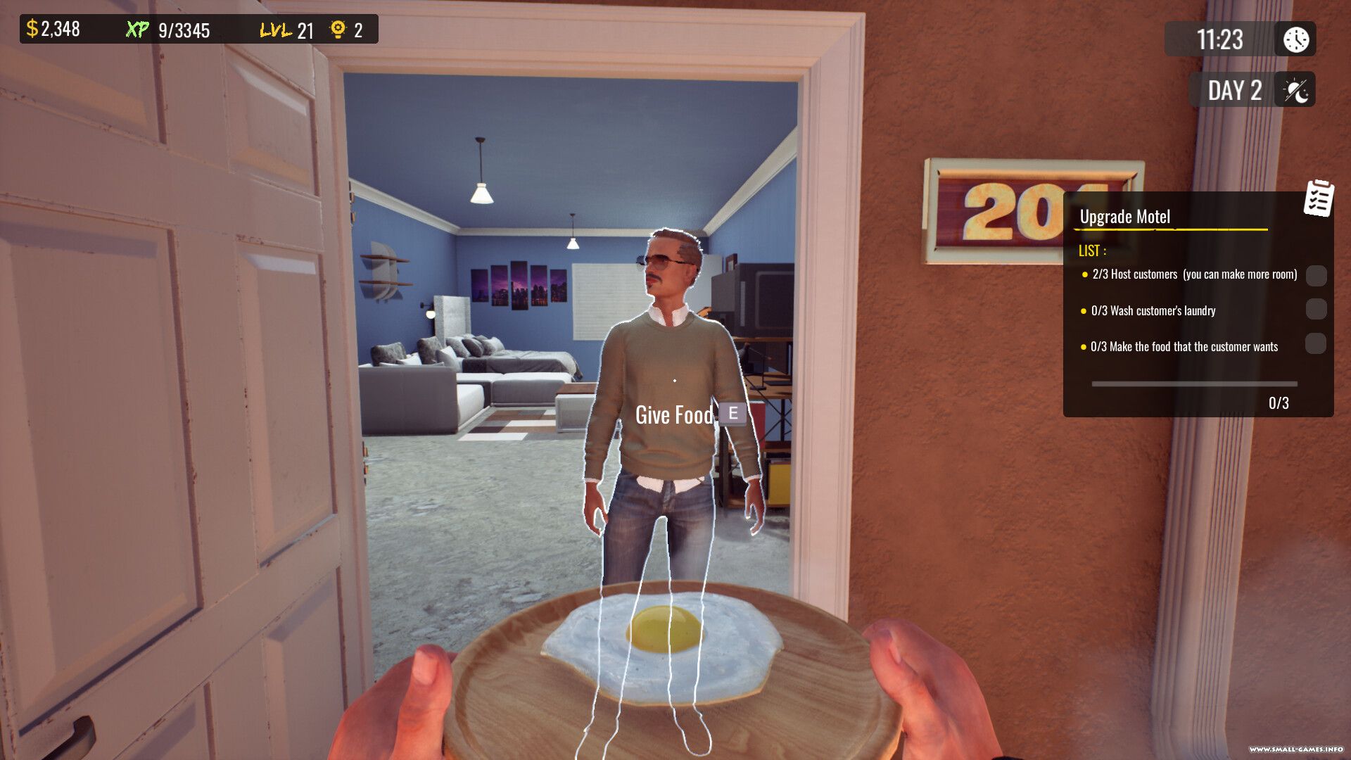 Captura Sunset Motel Personaje Entrega Comida En La Puerta De Una HabitacionSunset Motel Personaje Entrega Comida En La Puerta De Una Habitacion