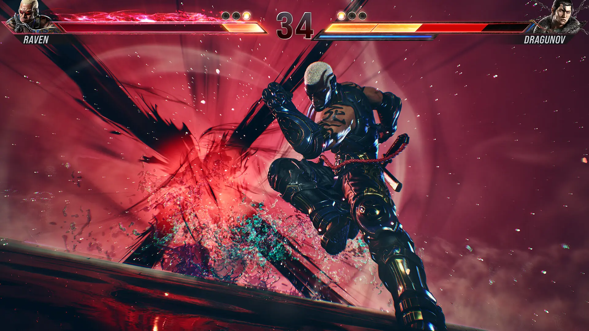 Captura TEKKEN 8 Ultimate Edition – Raven Lanza Una Patada Aerea Con Fondo Rojo Lleno De Energia Oscura