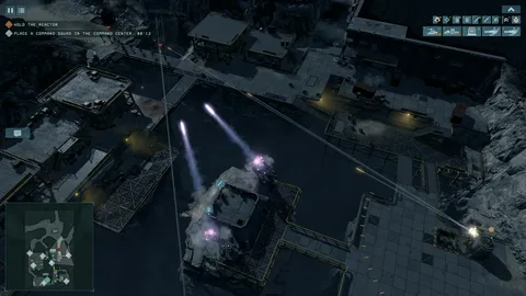 Captura Terminator Dark Fate Defiance – Disparo De Misiles Desde Una Estructura Defensiva En Un Entorno Industrial Nocturno