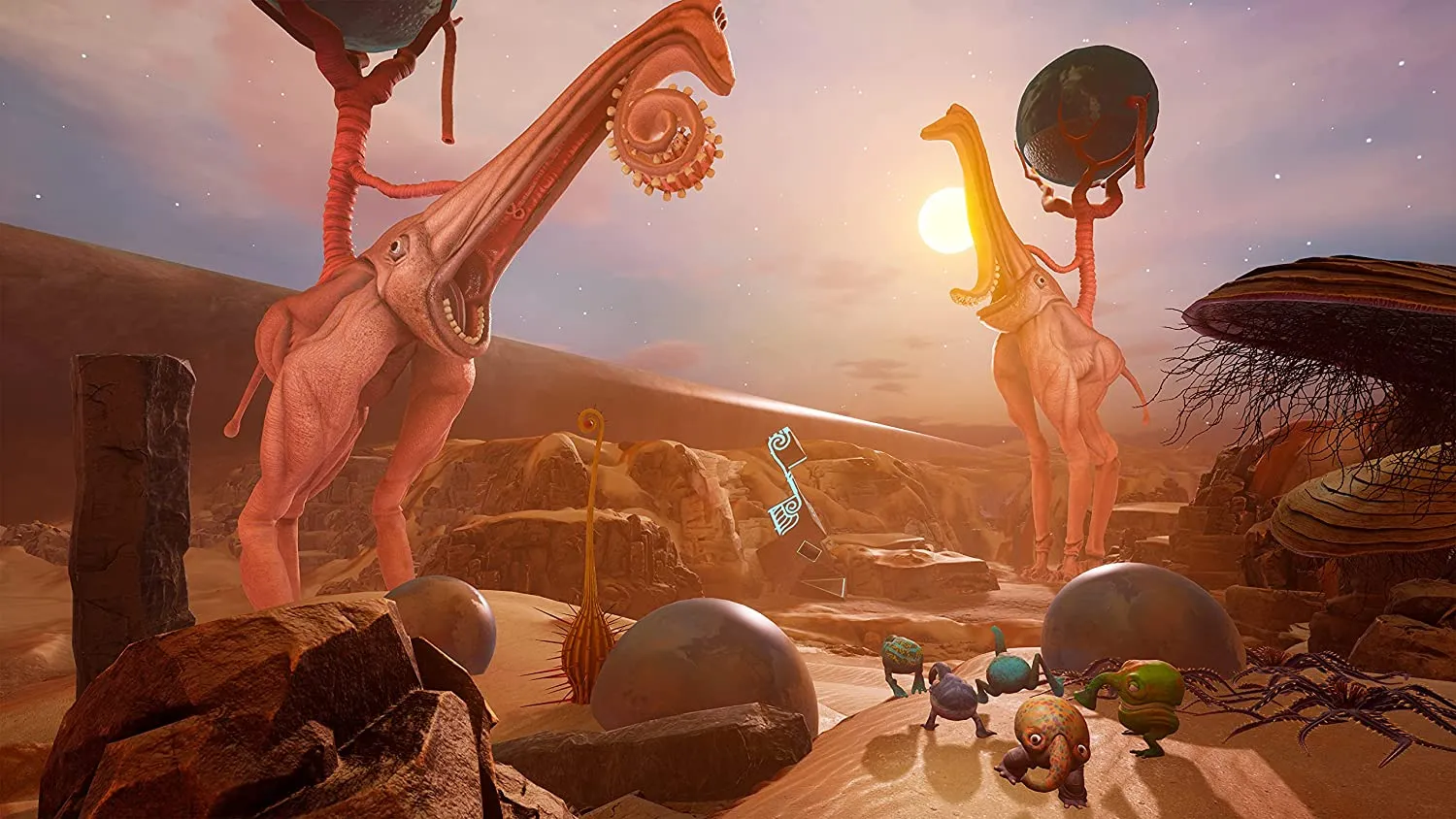Captura The Eternal Cylinder – Enormes Seres Deforme Persiguen A Pequenos Personajes En Un Valle