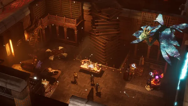 Captura The Fools Apprentice – Escenario Con Enemigos Voladores Y Luces De Ataque