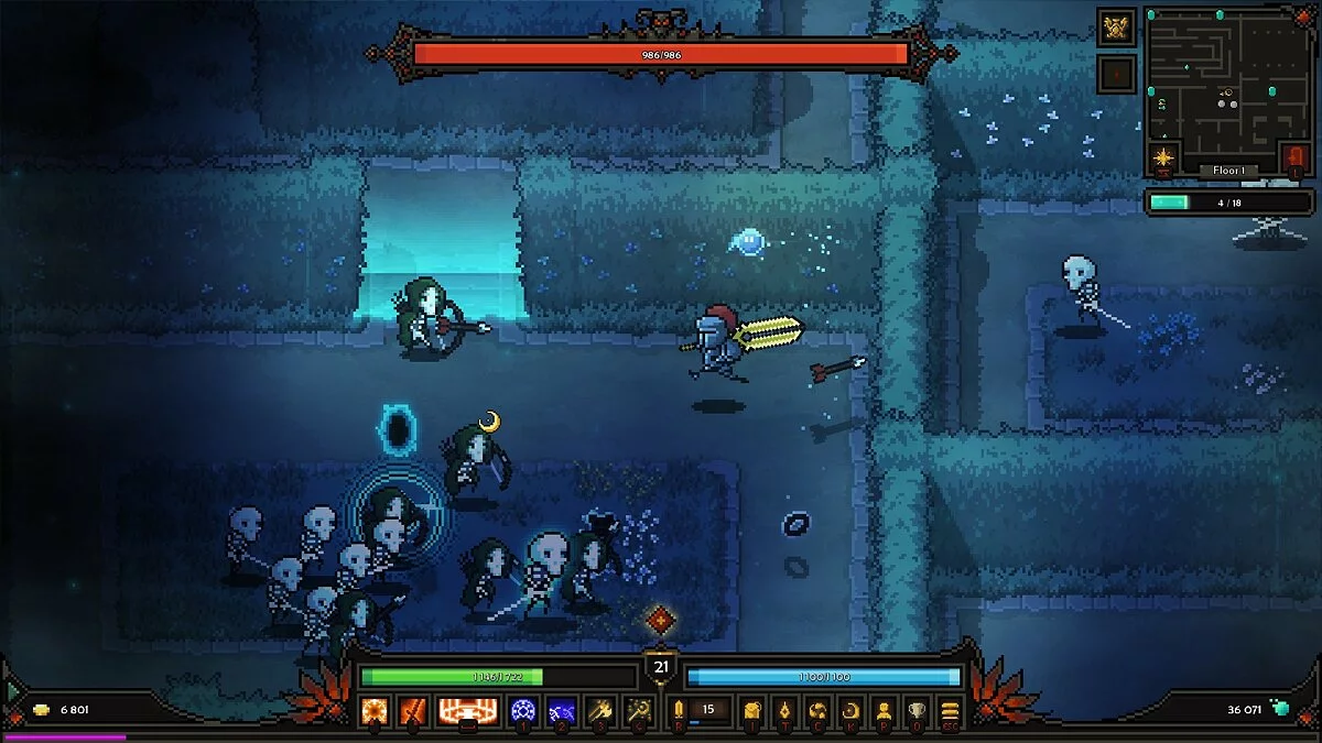 Captura The Slormancer Zona Helada Con Personajes Luchando Entre Plataformas