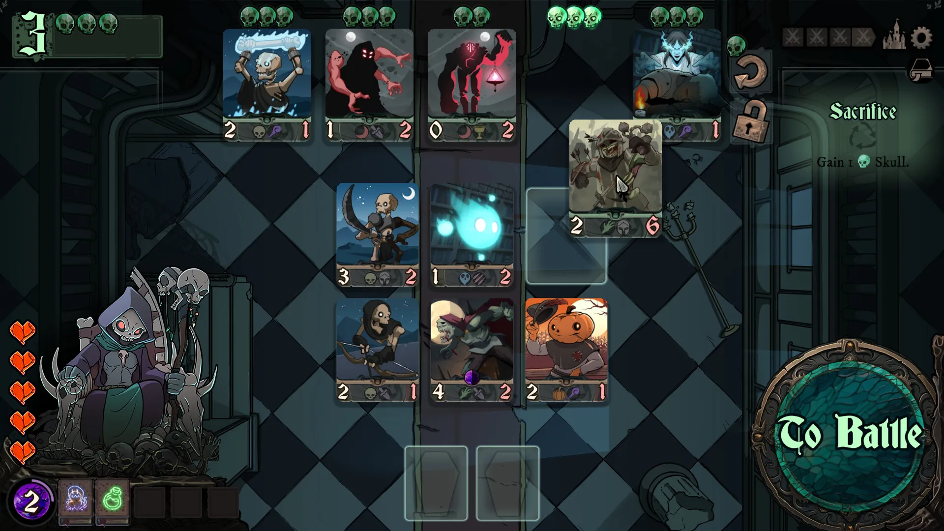 Captura Throne Of Bone Interfaz De Batalla Con Distribucion Tactica Y Opciones En Pantalla