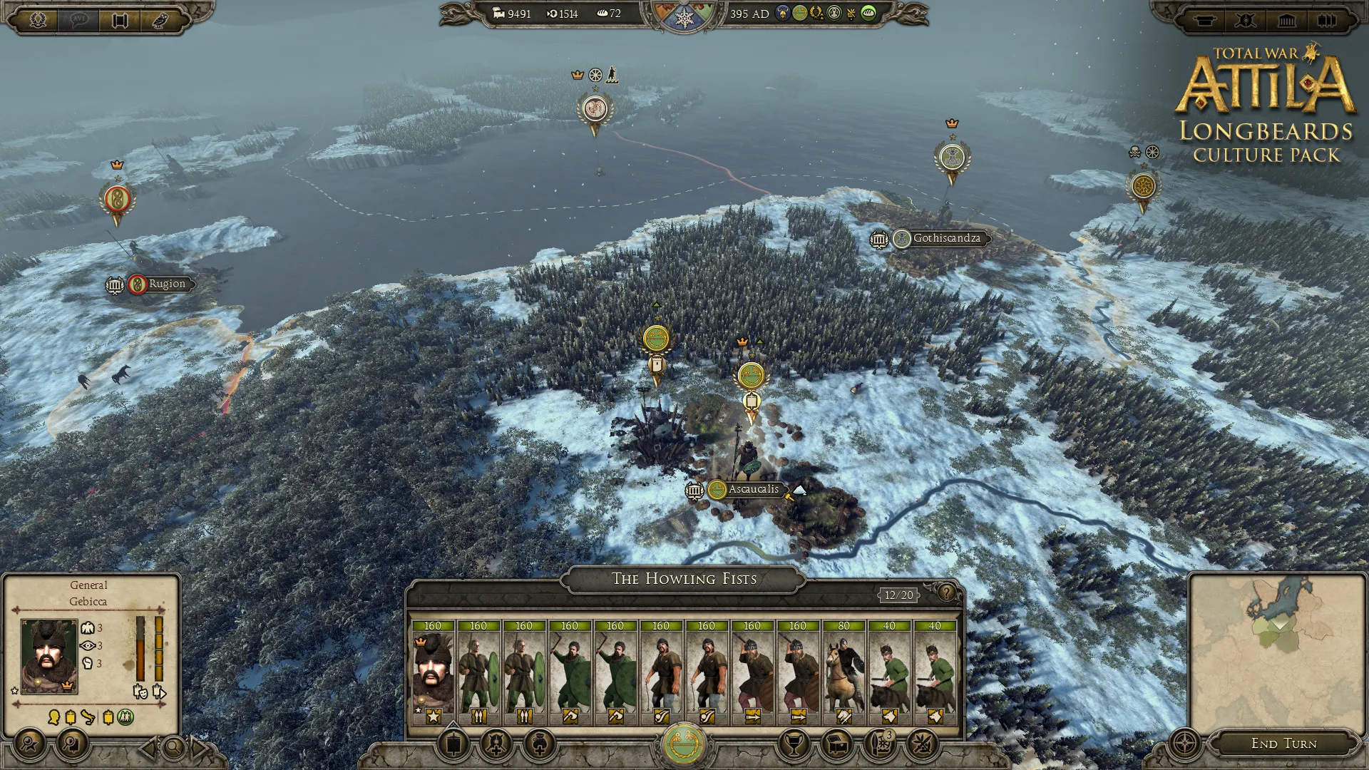 Captura Total War Attila – Enfrentamiento De Unidades Romanas Y Barbaras En Un Terreno Dividido Por Hexagonos Junto Al Mar